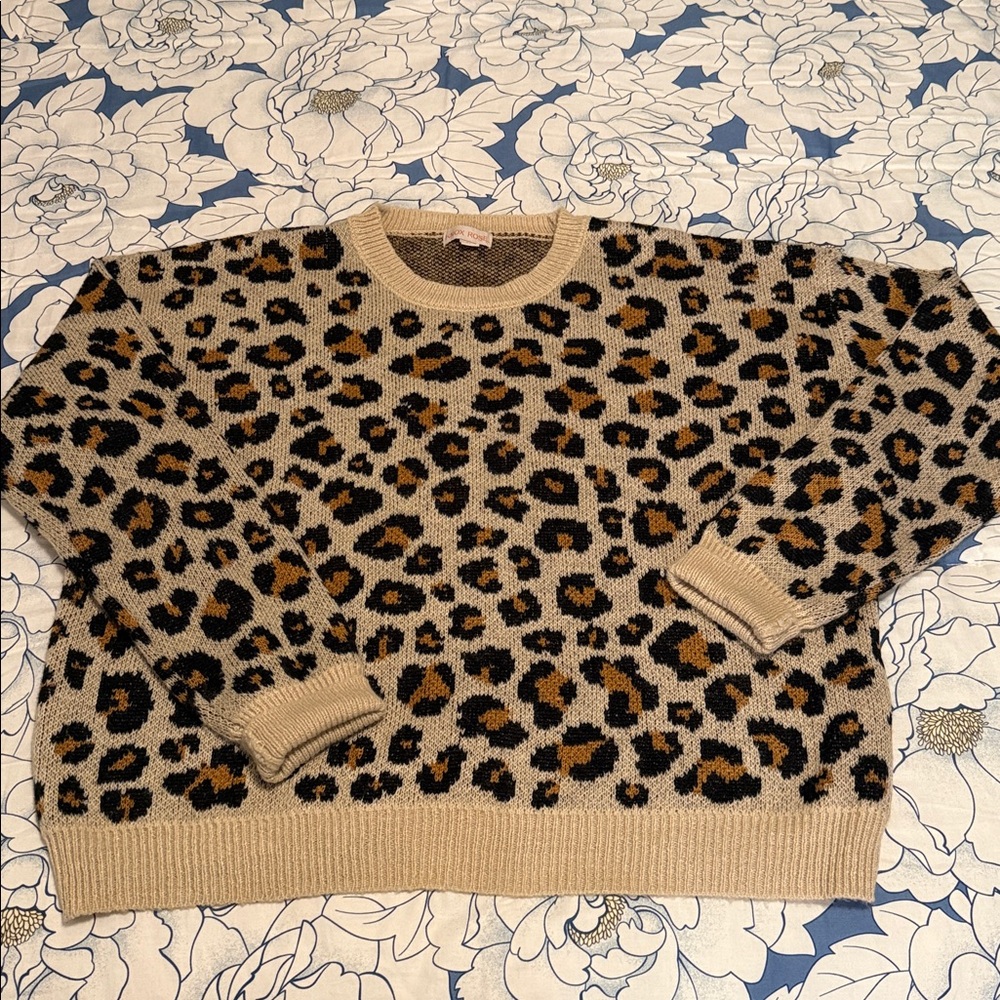 Knox Rose Leopard Print Sweater - Tan and Black